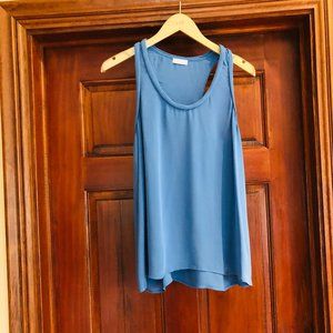 JORE SILK TANK SHIRT / Blue / Summer Top / Size 4 or 6